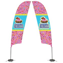 Custom Indoor Value Razor Sail Sign - 15 feet - Two Sided