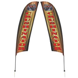 Custom Outdoor Value Razor Sail Sign - 15 feet - Two Sided