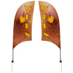 Custom Outdoor Value Razor Sail Sign - 7 1/2 feet - Two Sided
