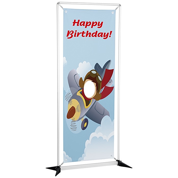 Custom FrameWorx Banner Stand - Single Face Cut Out - Lower