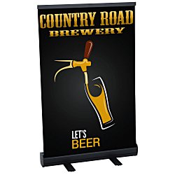 Custom Economy Tabletop Retractable Fabric Banner Display - 24 inches