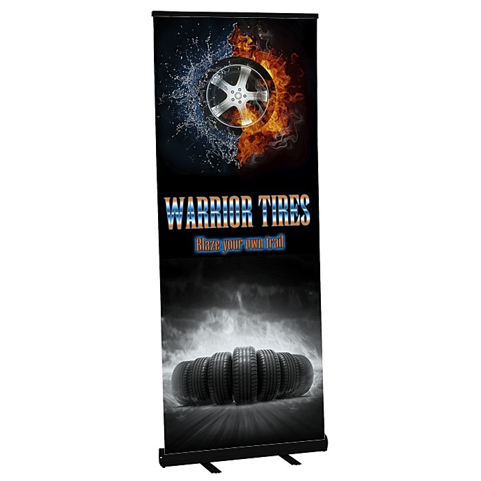 Custom Economy Retractable Fabric Banner Display - 31 1/2 inches