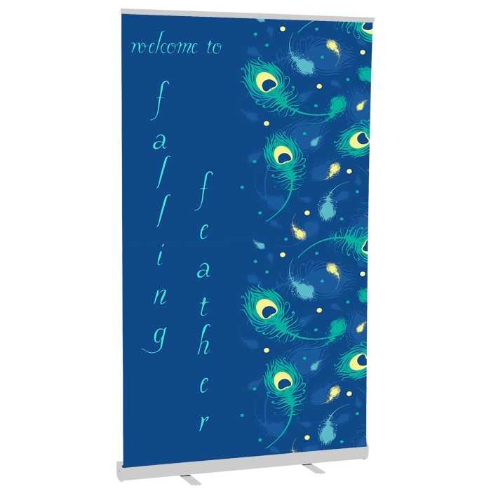 Custom Economy Retractable Fabric Banner Display - 47 1/4 inches