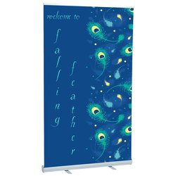 Custom Economy Retractable Fabric Banner Display - 47 1/4 inches