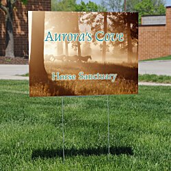 Custom Corrugated Plastic Yard Sign with Wire Frame - 18