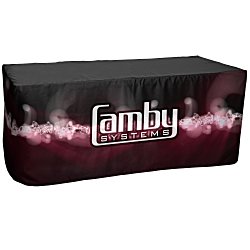 Custom Serged Closed-Back Fitted Table Cover - 6 feet - Full Colour