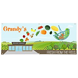 Custom Value Outdoor Banner - 2 feet x 5 feet - 24 hr