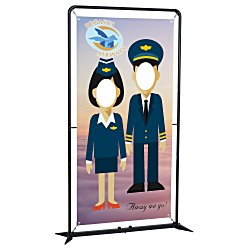 Custom FrameWorx Banner Stand - 54 inches - Two Faces Cut Out