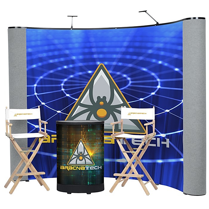 Custom Deluxe Curved Floor Display Kit - Mural Centre