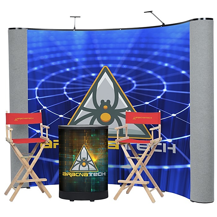 Custom Deluxe Curved Floor Display Kit - Mural Centre