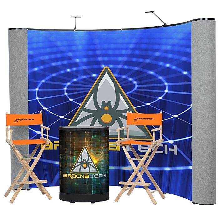 Custom Deluxe Curved Floor Display Kit - Mural Centre
