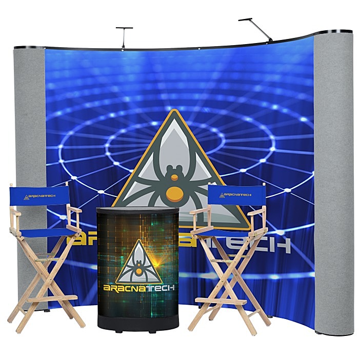 Custom Deluxe Curved Floor Display Kit - Mural Centre