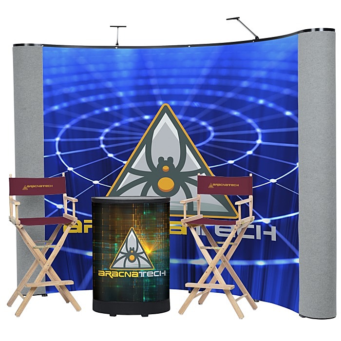 Custom Deluxe Curved Floor Display Kit - Mural Centre
