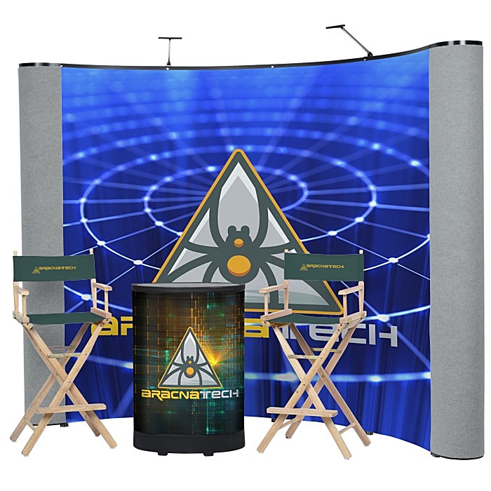 Custom Deluxe Curved Floor Display Kit - Mural Centre