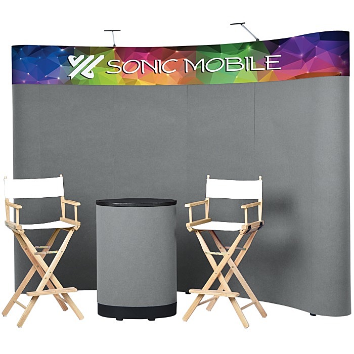 Custom Standard Curved Floor Display - 10-foot Kit - Header