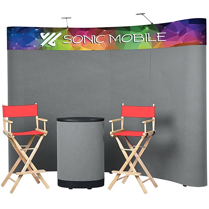Custom Standard Curved Floor Display - 10-foot Kit - Header
