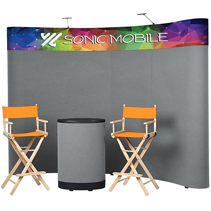 Custom Standard Curved Floor Display - 10-foot Kit - Header