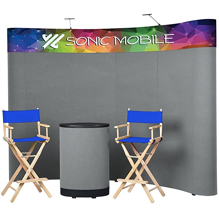 Custom Standard Curved Floor Display - 10-foot Kit - Header