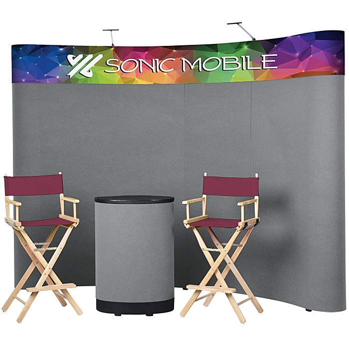Custom Standard Curved Floor Display - 10-foot Kit - Header