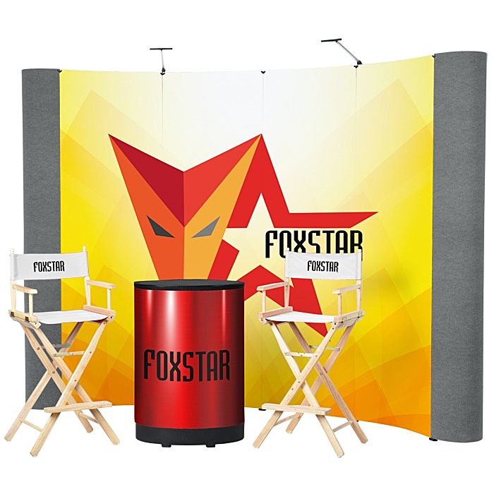 Custom Standard Curved Floor Display - 10' Kit - Mural Centre