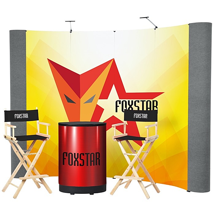 Custom Standard Curved Floor Display - 10' Kit - Mural Centre