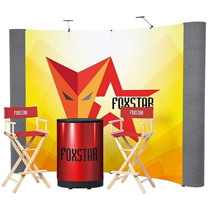Custom Standard Curved Floor Display - 10' Kit - Mural Centre