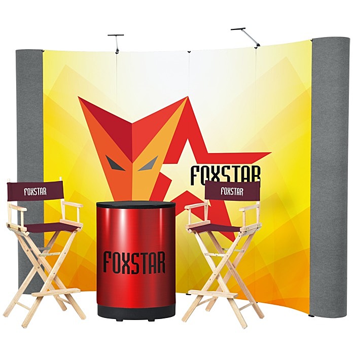 Custom Standard Curved Floor Display - 10' Kit - Mural Centre