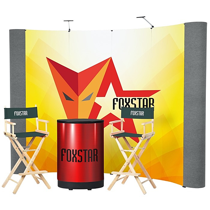 Custom Standard Curved Floor Display - 10' Kit - Mural Centre