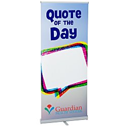 Custom Single Foot Retractable Dry Erase Banner Display - 33 1/2 inches