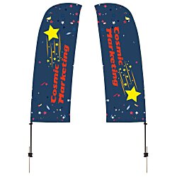 Custom Outdoor Value Blade Sail Sign - 7 1/2 feet - Two Sided
