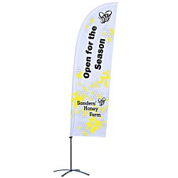 Custom Indoor Value Blade Sail Sign - 10 1/2 feet - One Sided