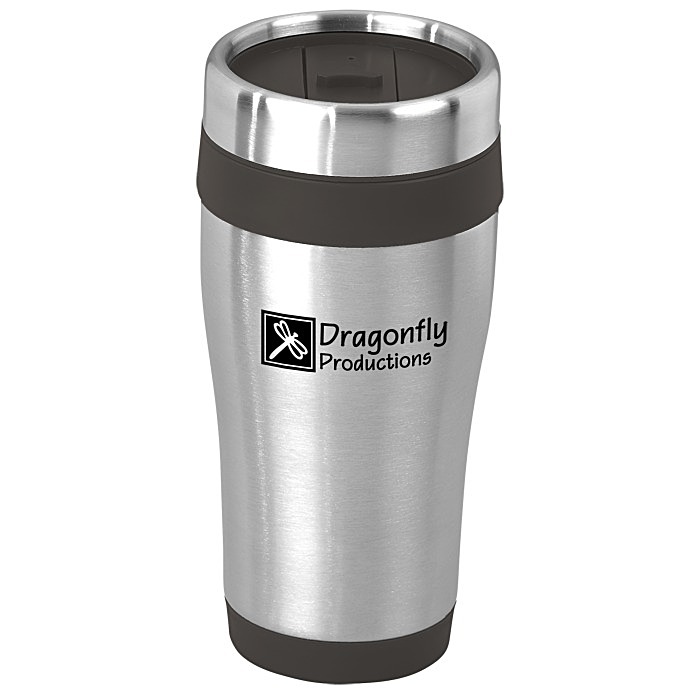 Custom Steel Tumbler with Colour Trim - 16 oz.