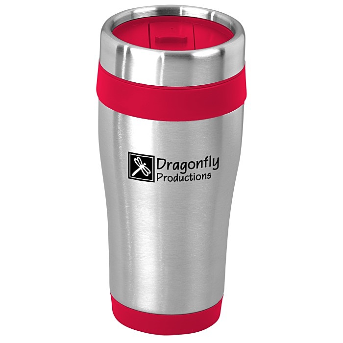 Custom Steel Tumbler with Colour Trim - 16 oz.