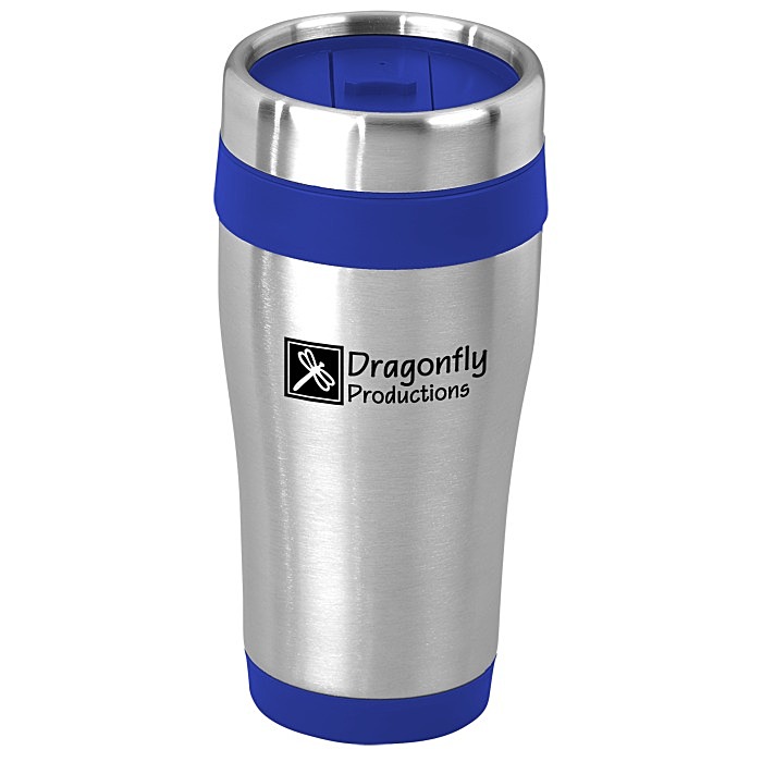 Custom Steel Tumbler with Colour Trim - 16 oz.