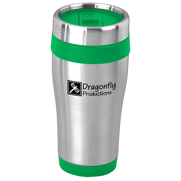 Custom Steel Tumbler with Colour Trim - 16 oz.