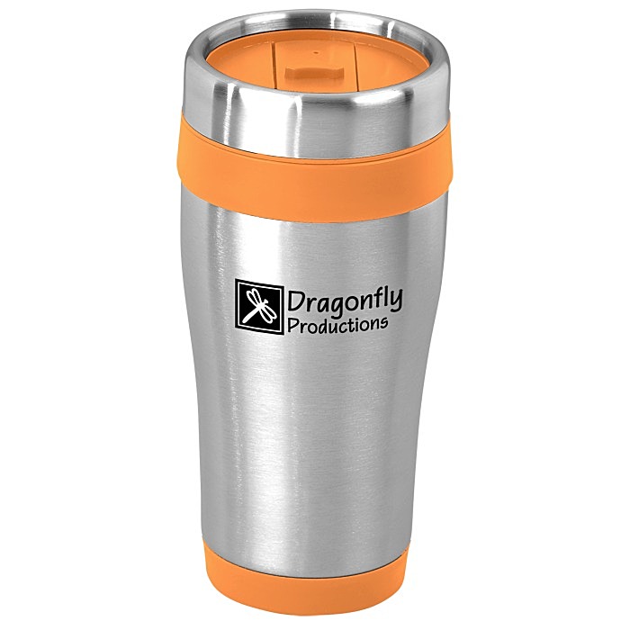 Custom Steel Tumbler with Colour Trim - 16 oz.