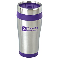 Custom Steel Tumbler with Colour Trim - 16 oz.