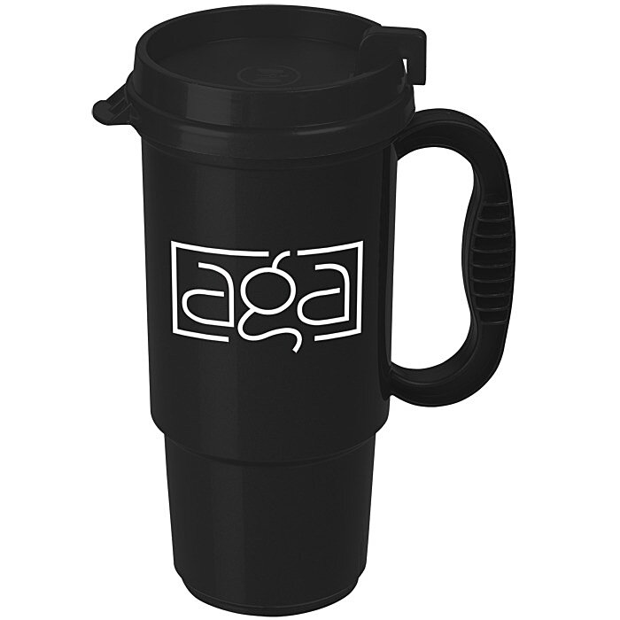Custom Insulated Auto Mug - 16 oz - Black Interior