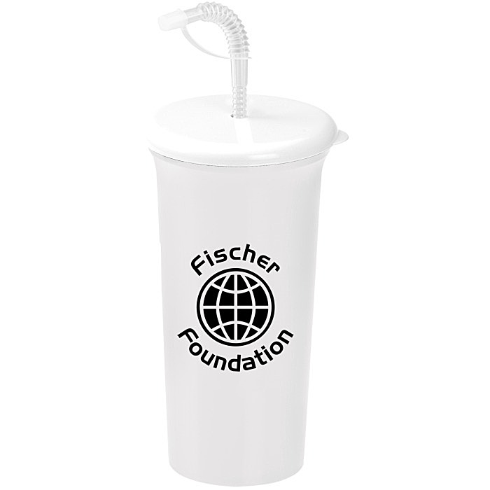 Custom Sport Sipper with Straw Lid - 32 oz