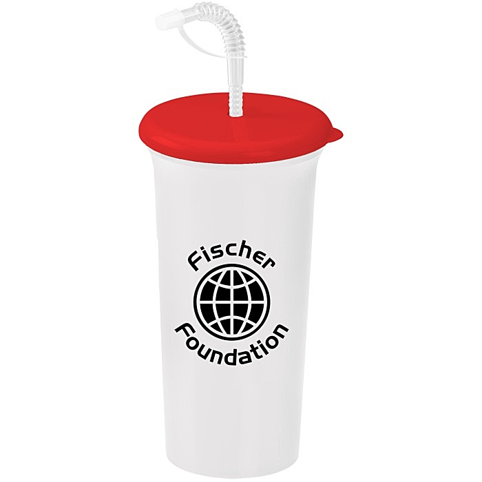 Custom Sport Sipper with Straw Lid - 32 oz
