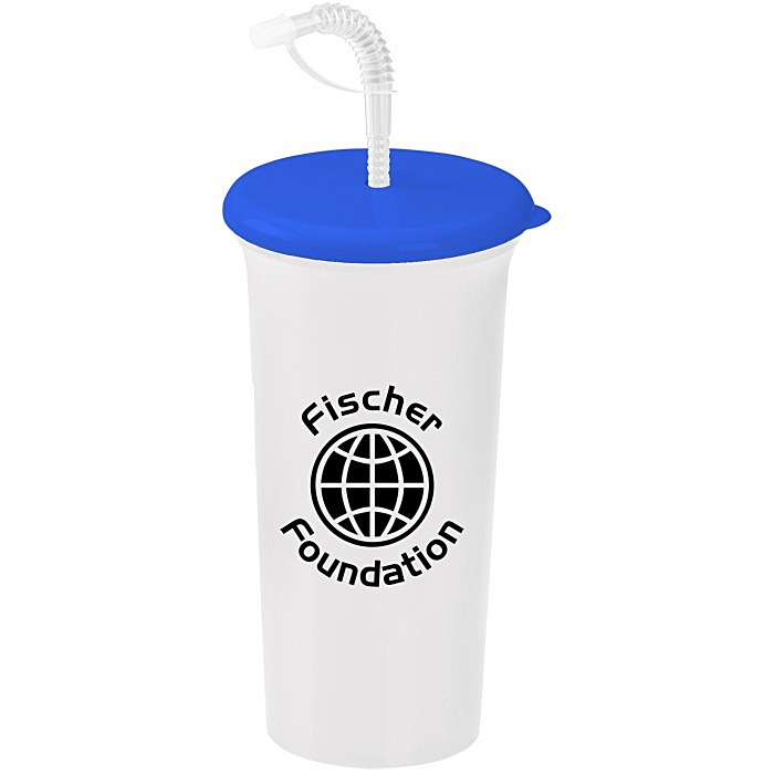 Custom Sport Sipper with Straw Lid - 32 oz