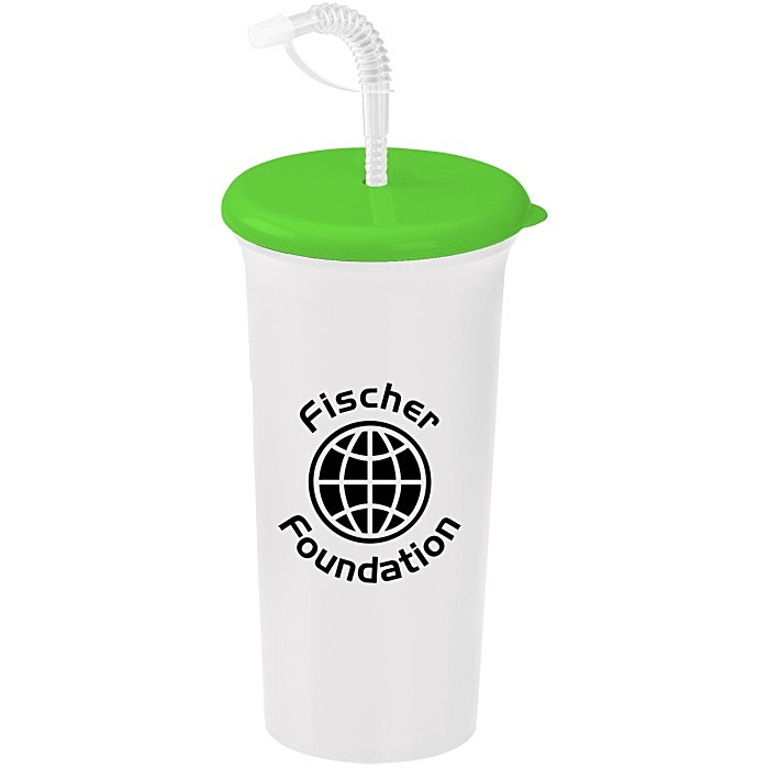 Custom Sport Sipper with Straw Lid - 32 oz