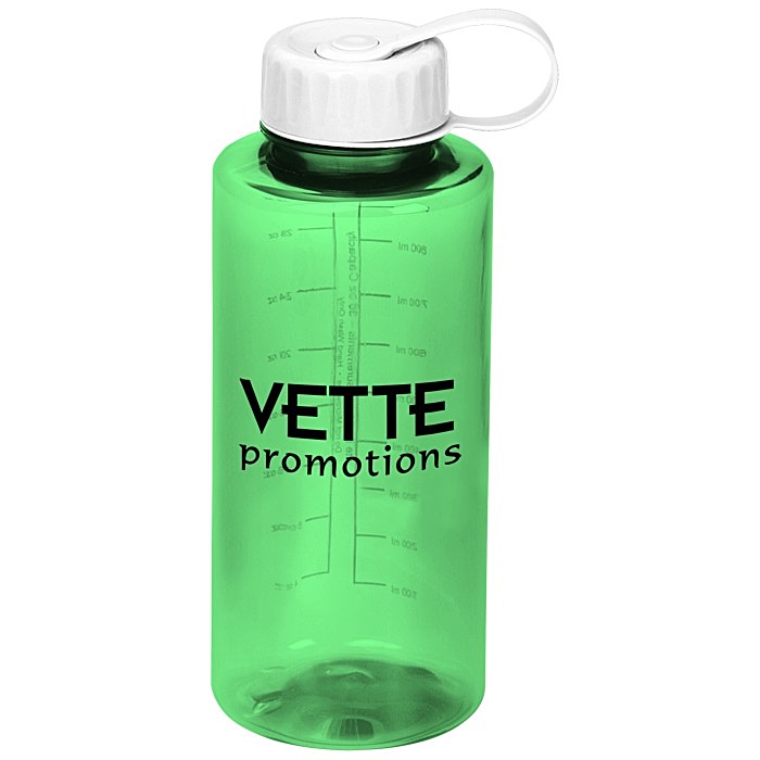 Custom Mountain Bottle with Tethered Lid - 36 oz