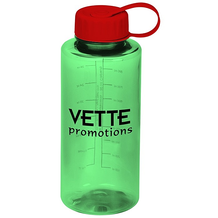 Custom Mountain Bottle with Tethered Lid - 36 oz