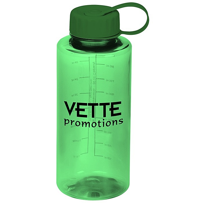 Custom Mountain Bottle with Tethered Lid - 36 oz