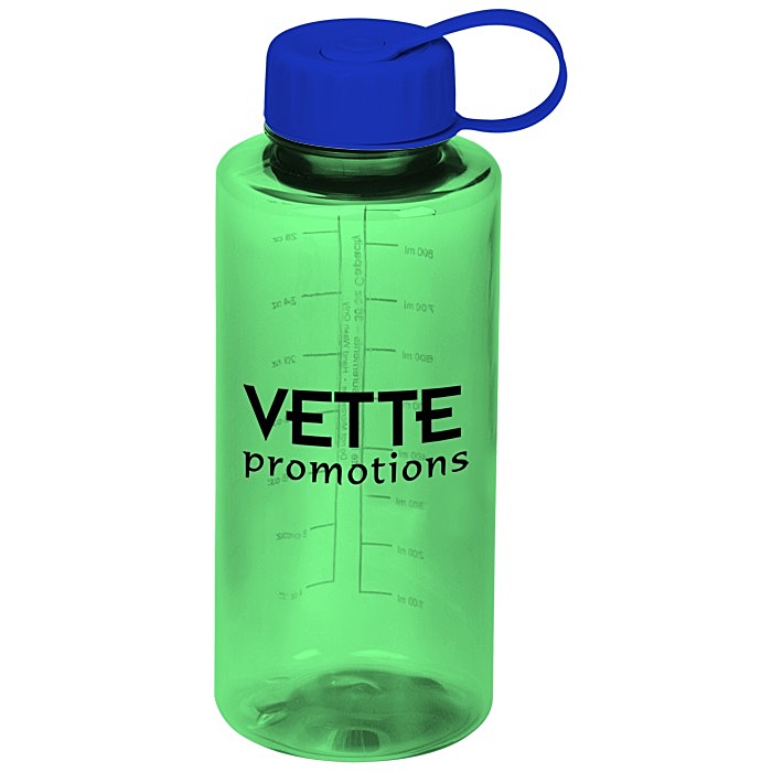 Custom Mountain Bottle with Tethered Lid - 36 oz
