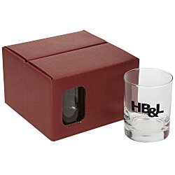 Custom Double Old-Fashioned Glass Set - Coloured Box