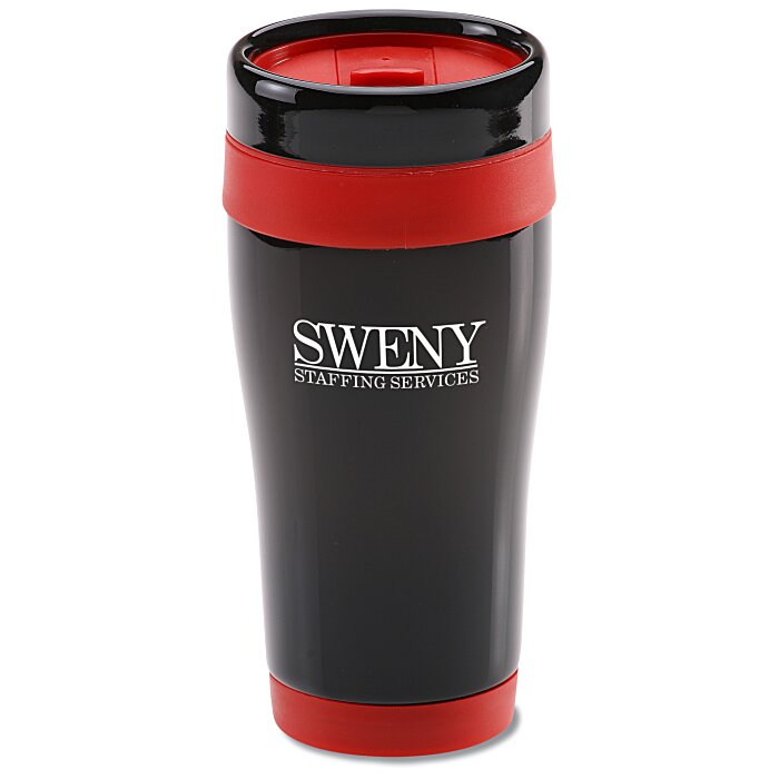 Custom Black Stainless Steel Tumbler - 16 oz.