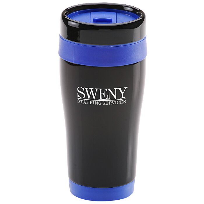 Custom Black Stainless Steel Tumbler - 16 oz.