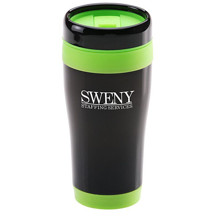 Custom Black Stainless Steel Tumbler - 16 oz.